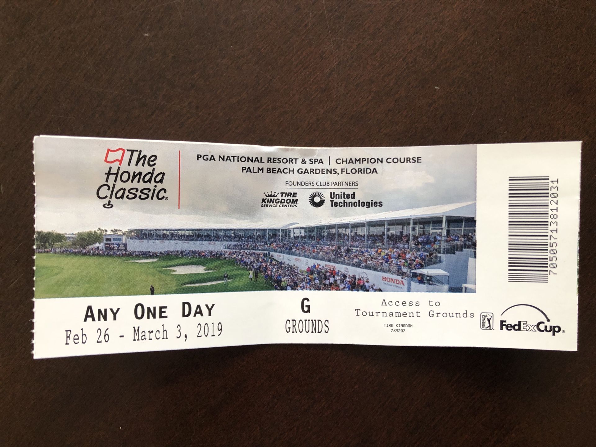 2019 HONDA CLASSIC TICKET (One ANY DAY pass)