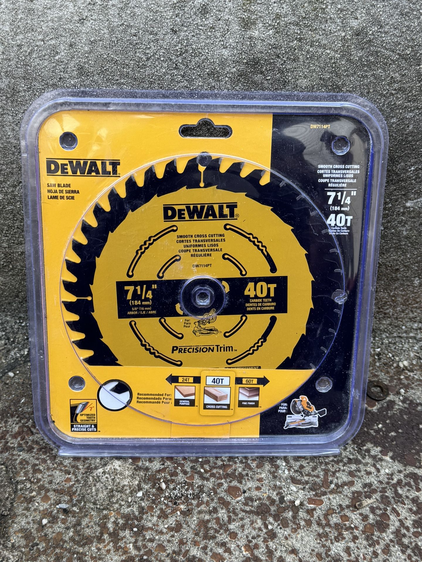 DeWalt 7 1/4" 40T Saw Blade DW7114PT
