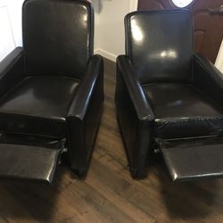 Matching Vegan Leather Recliners 