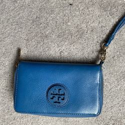 Tory Burch leather wristlet