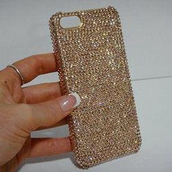 iPhone 6 Crystal Rhinestone Cell Case! Glistening Gold!