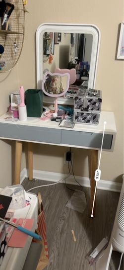 Vanity with small stool