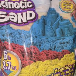🏖️ Kinetic Sand Mega Mixin’ Bag –NEW  6 lbs (Red, Yellow & Blue)
