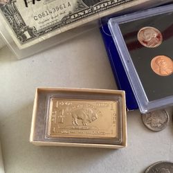 Gold Square Bar Coins 