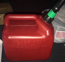 Red Plastic Gasoline Can with Gas ⛽️
