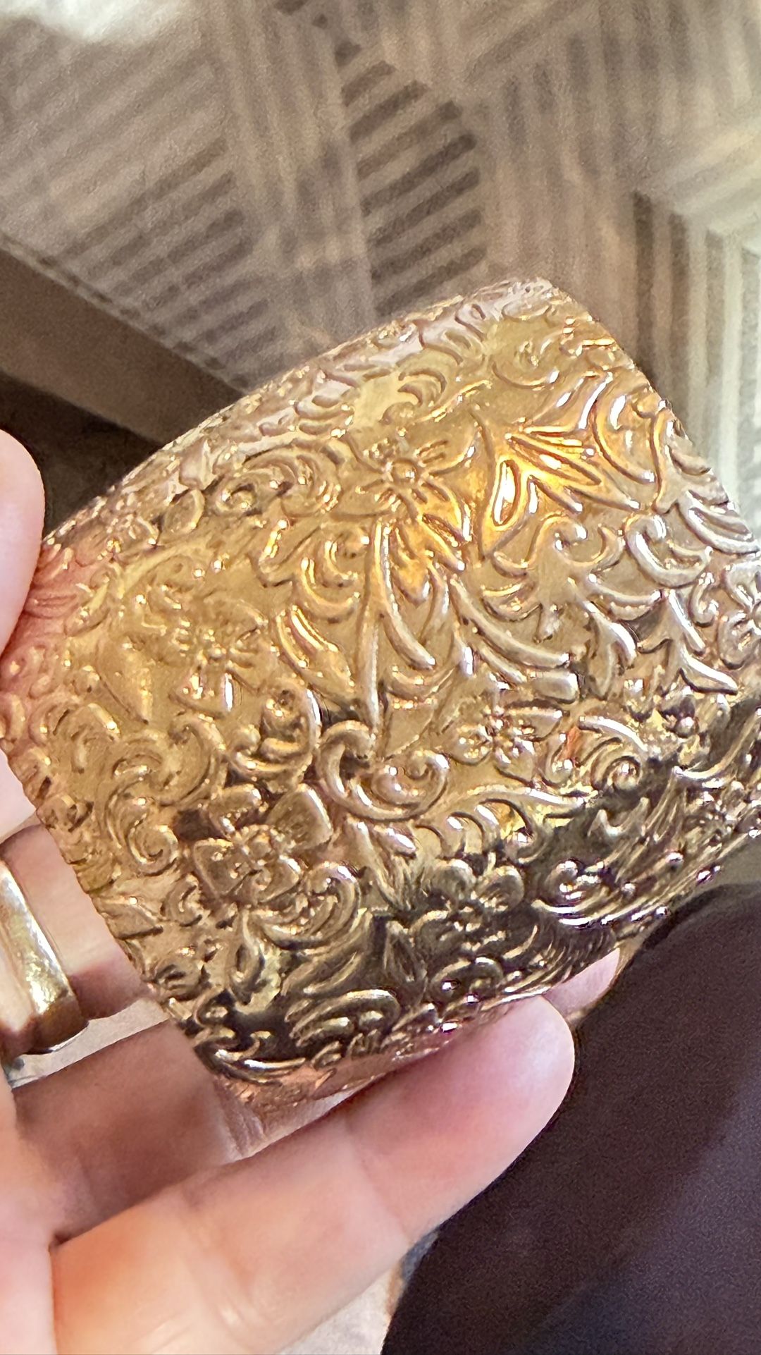 Vintage Gold Tone Thick Broad And Well Designed Cuff