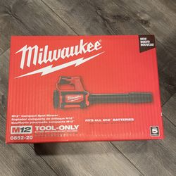 Milwaukee 0852-20 12 Volt M12 Compact Spot Debris Leaf Blower  - New in Box