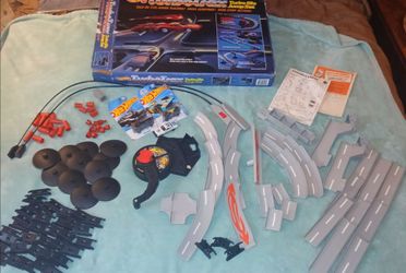 Hot Wheels- TURBOTRAX TURBOGLO JUMP SET, Vintage, 1986, Mattel, Glow in the Dark