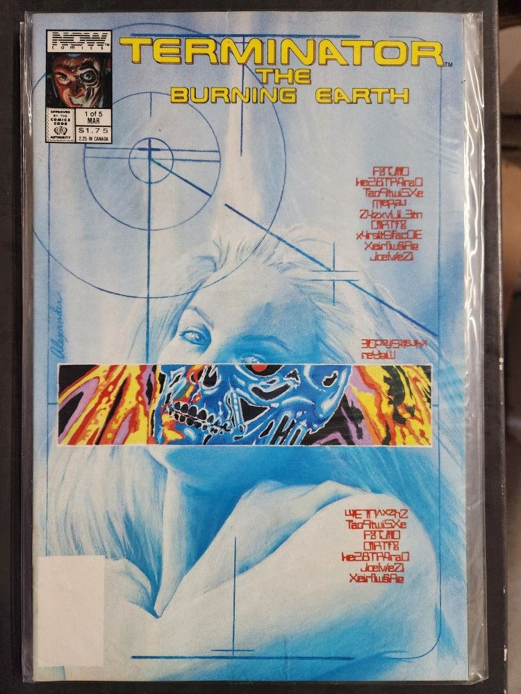 Terminator The Burning Earth 1-5 1st Alex Ross Profesional Work 1st Prints Now Comics 1990