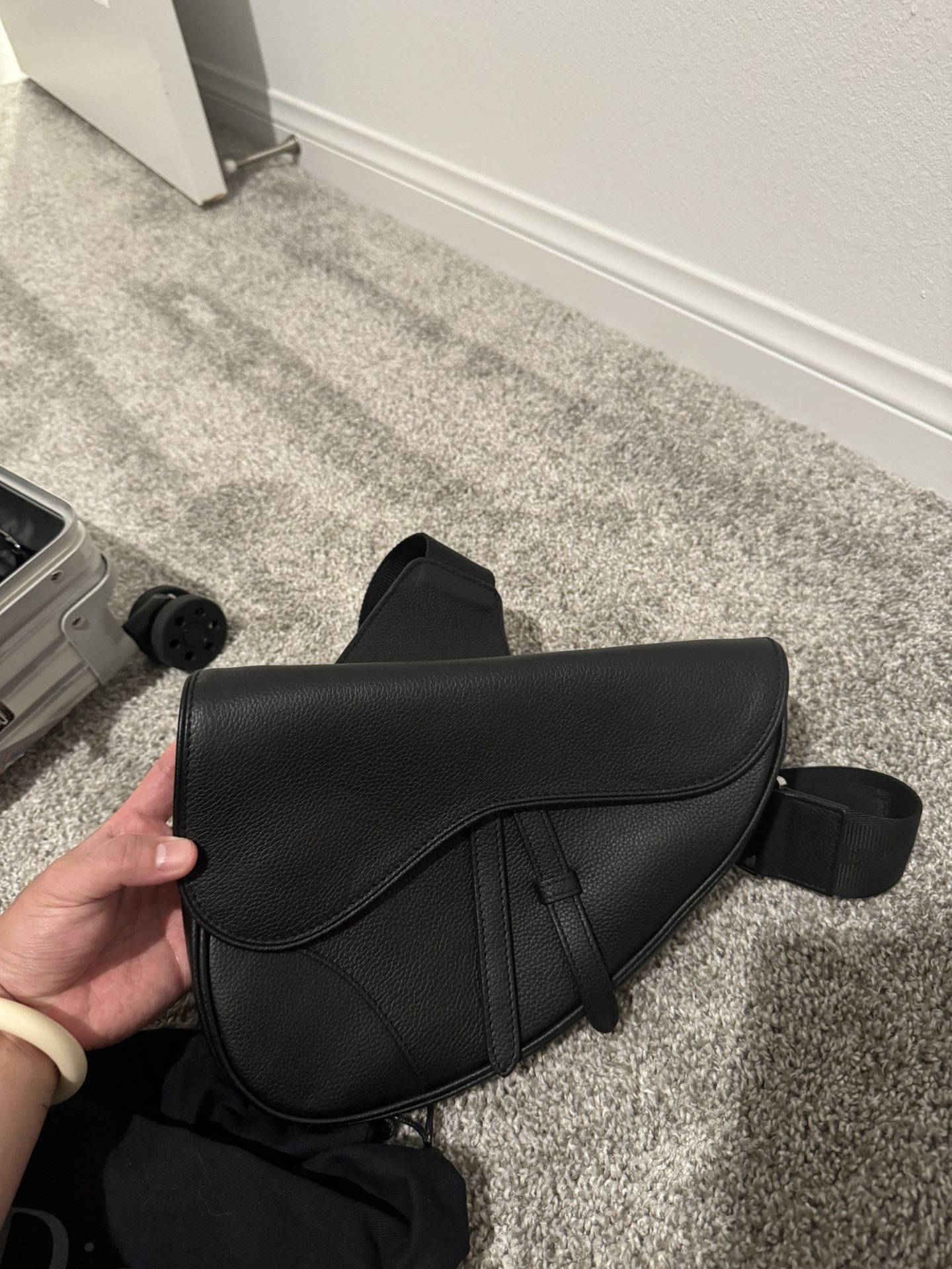 Dior Saddle Bag Black Grained Taurillon Leather
