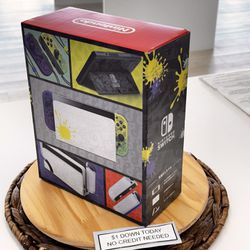 Nintendo Switch OLED Model Splatoon 3 Special Edition Gaming Console - Pay $1 Today to Take it Home and Pay the Rest Later!