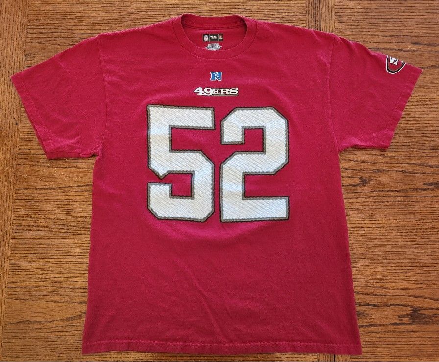 VINTAGE SAN FRANCISCO 49ERS PATRICK WILLIS JERSEY TSHIRT, SIZE L, NFL TEAM