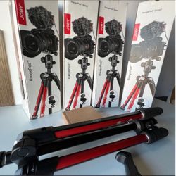 Joby Rangepod Smart Aluminum Tripod with Ball Head and Phone Clamp, Red photography video