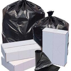 60 Gallon 100/case Contractor Trash Bags 2 Mil - gray can liner