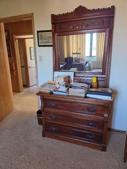 Antique dresser with mirror