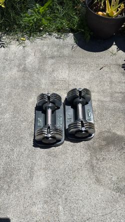 (2) 25lb Adjustable dumbbells