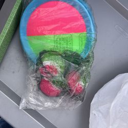 Velcro Paddle Ball Game Never Used Still In Package Storage Clean Out First $10. Takes It Our Best Offer.