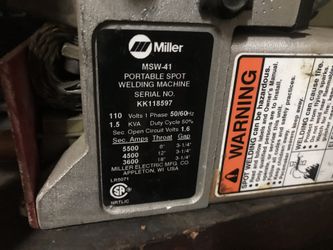 Miller Spot Welder 110v