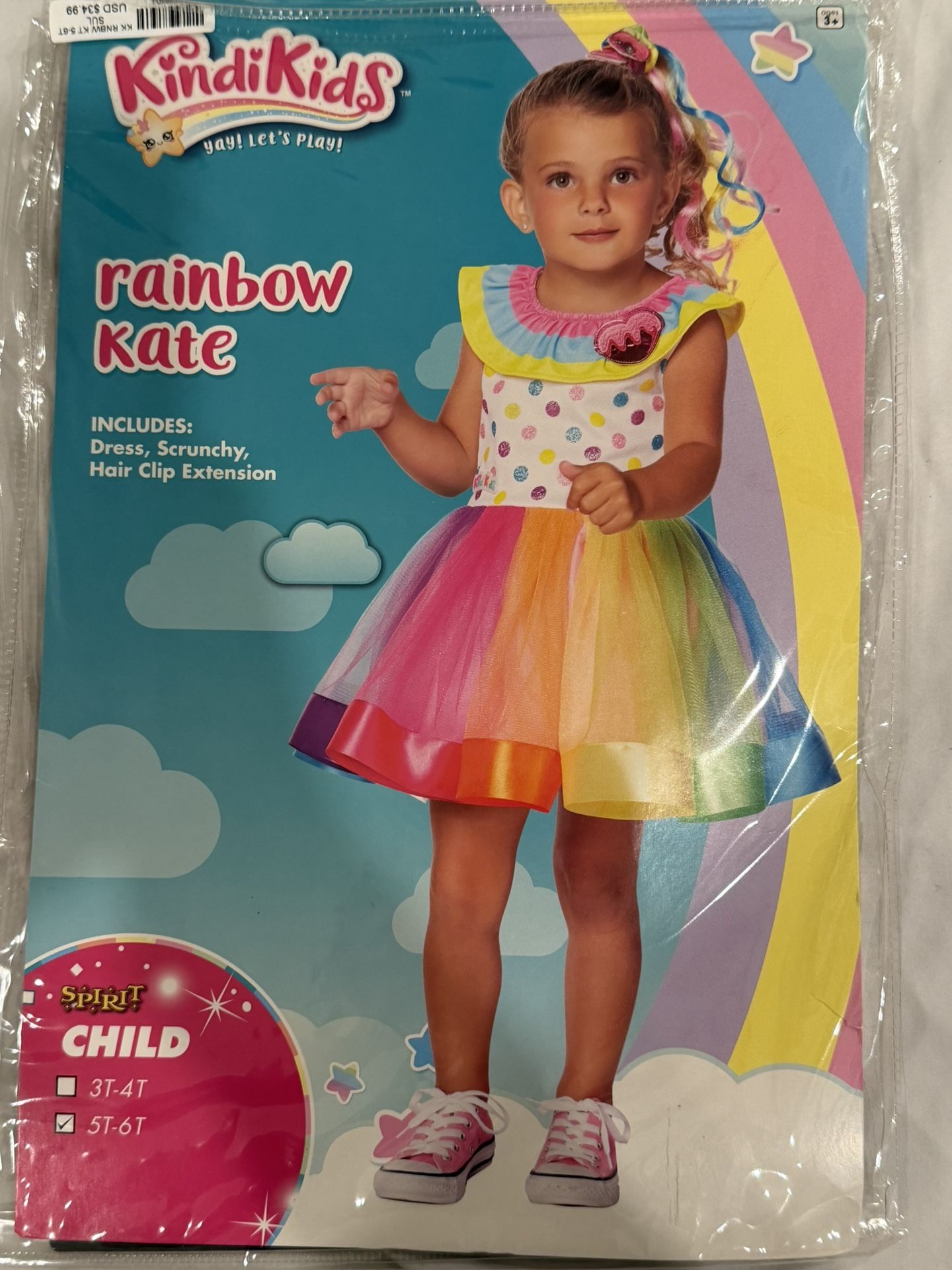 Kindi Kids Rainbow Kate Costume