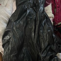 black leather jacket