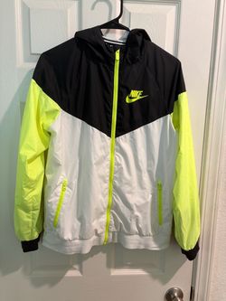 Youth Nike Windrunner Jacket Black White Neon Yellow