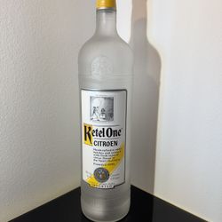 Ketel One Citroen Vodka Display Bottle 4.5 Liter Empty 22in. Tall Great For Man Cave