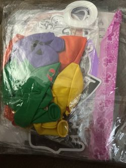 Happy Halloween Decoration Set Include Happy Halloween Banner, Hanging Swirls,Cake Toppers and Colorful Ballons for Halloween Home School Party Decora