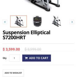 Vision S7200HRT Elliptical Work Out Cardio