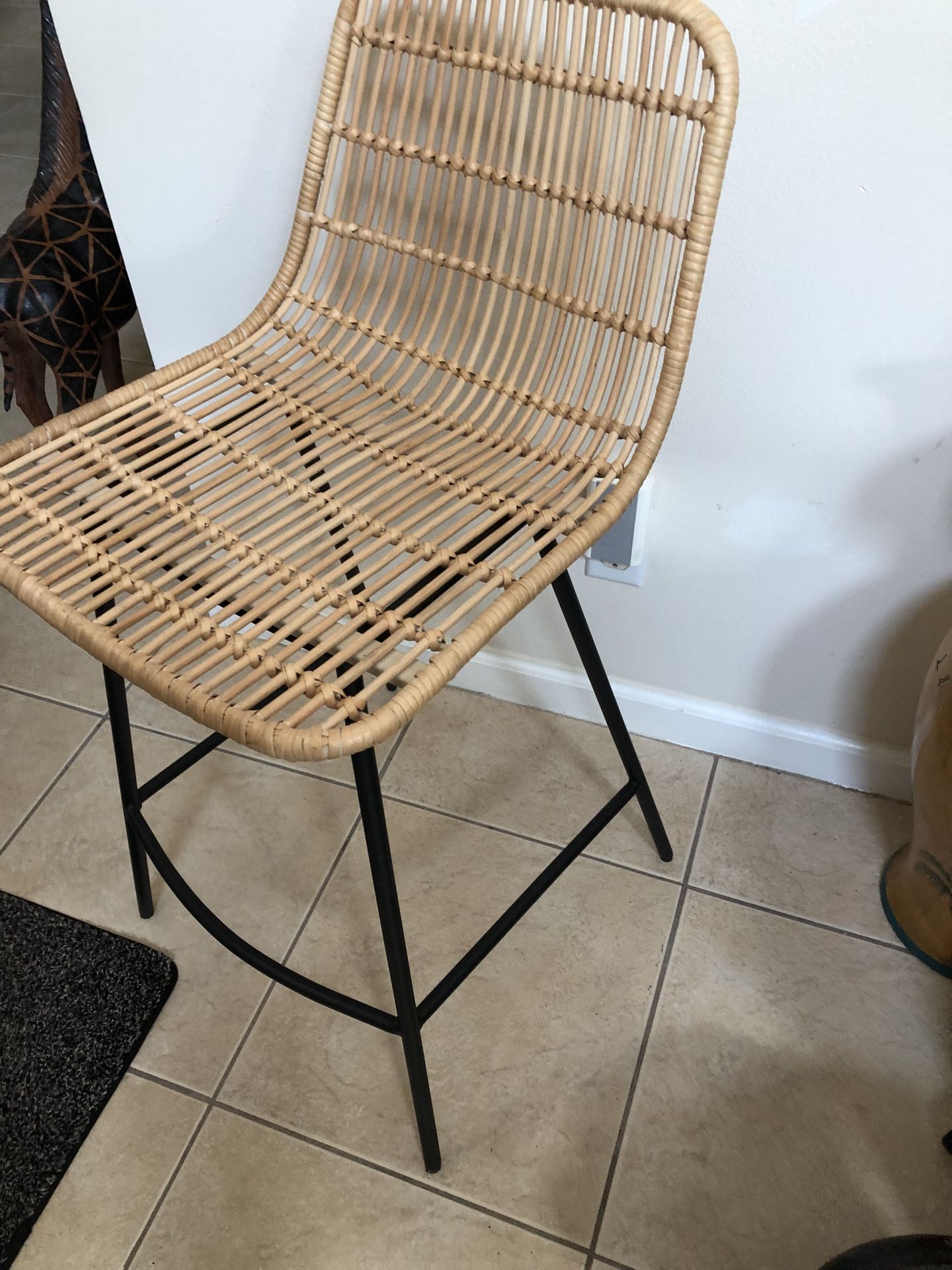 Bar Stool Rattan Counter