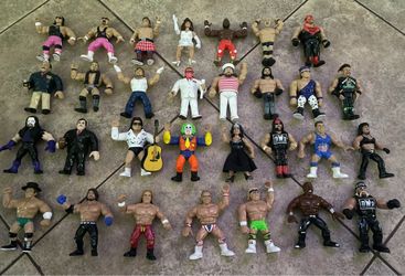 30 WWE class retro Mattel figures hogan lot wrestling Seth Rollins