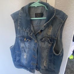 Jean Sleeveless Jacket