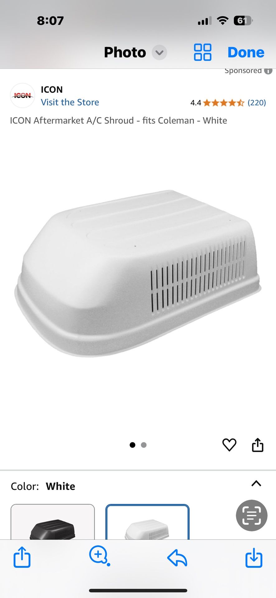 Brand New Coleman A/C Shroud