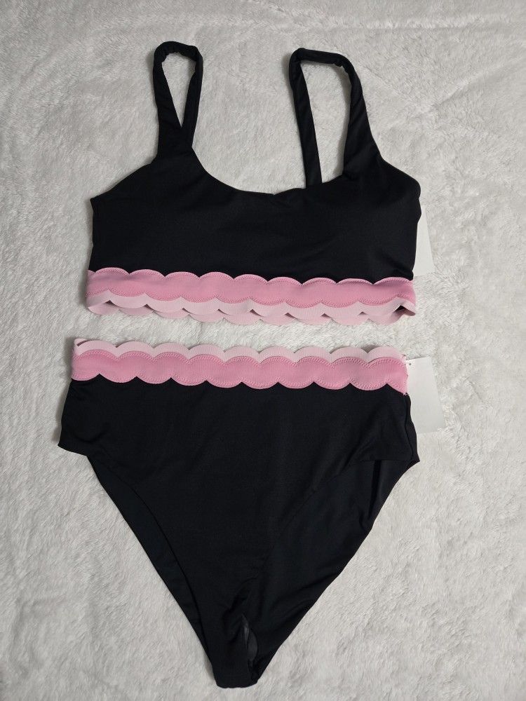 Nwot Beach Riot Marin Scallop Bikini Set
