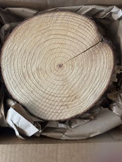 Round Wooden Slab 9.5-10in x 0.5 in
