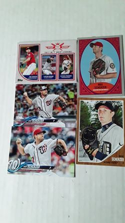 Max Scherzer baseball cards.