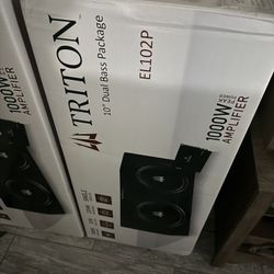 Triton dual 10” Subs Box And Amp 