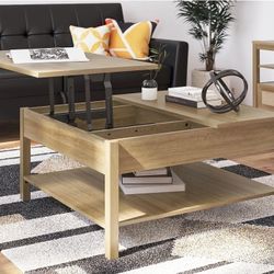 New Inbox Lift Coffee Table Natural Color 