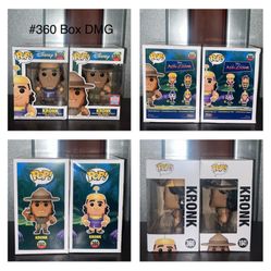 Funko Pop DISNEY EMPERORS NEW GROOVE Kronk SET of 2 w/ Exclusive  