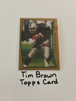 Tim Brown Oakland Raiders Hall of Fame WR Topps Card.