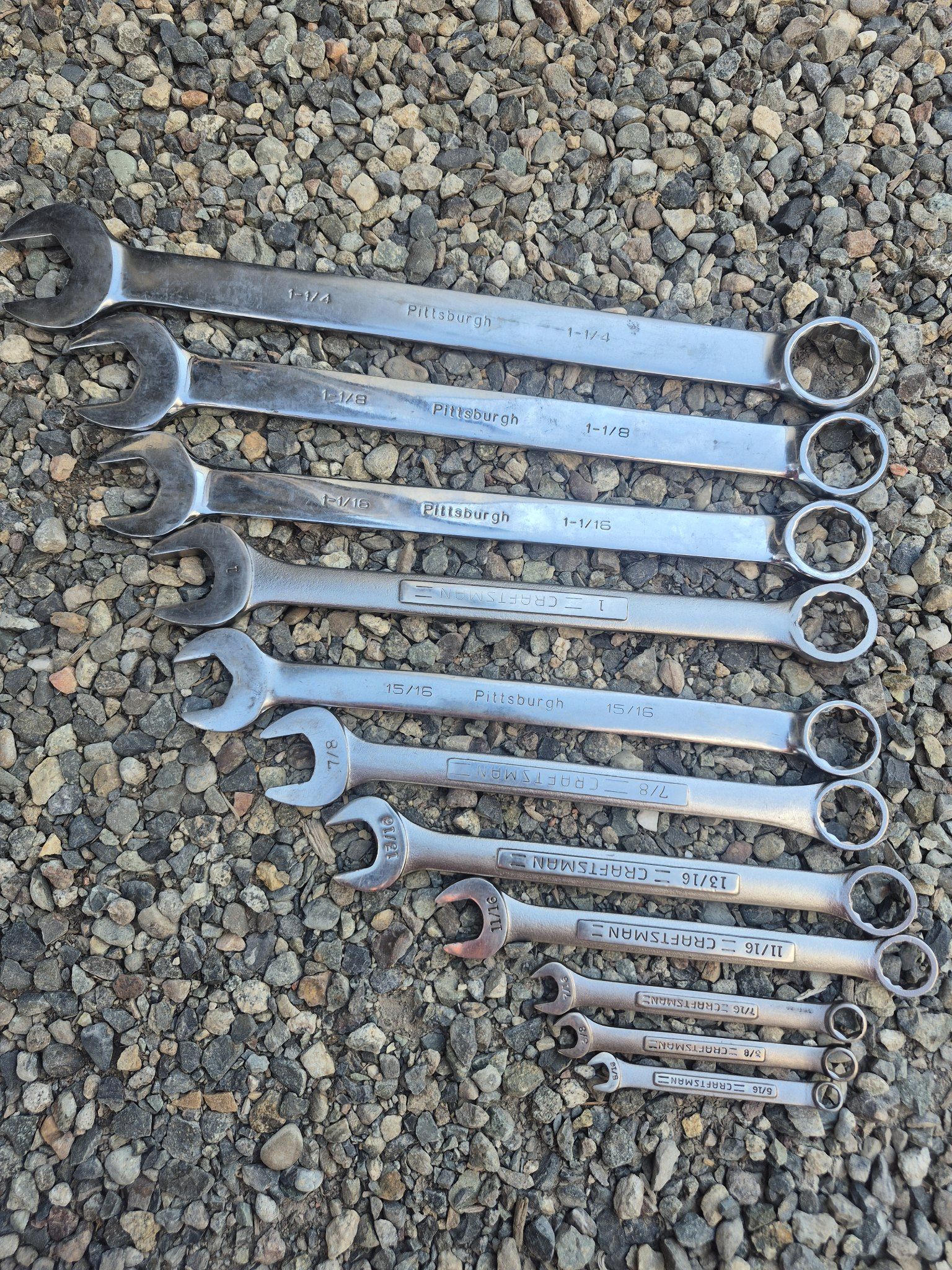 Craftsman / Pittsburgh SAE Wrench Set
