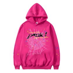 Pink sp5der hoodie Medium