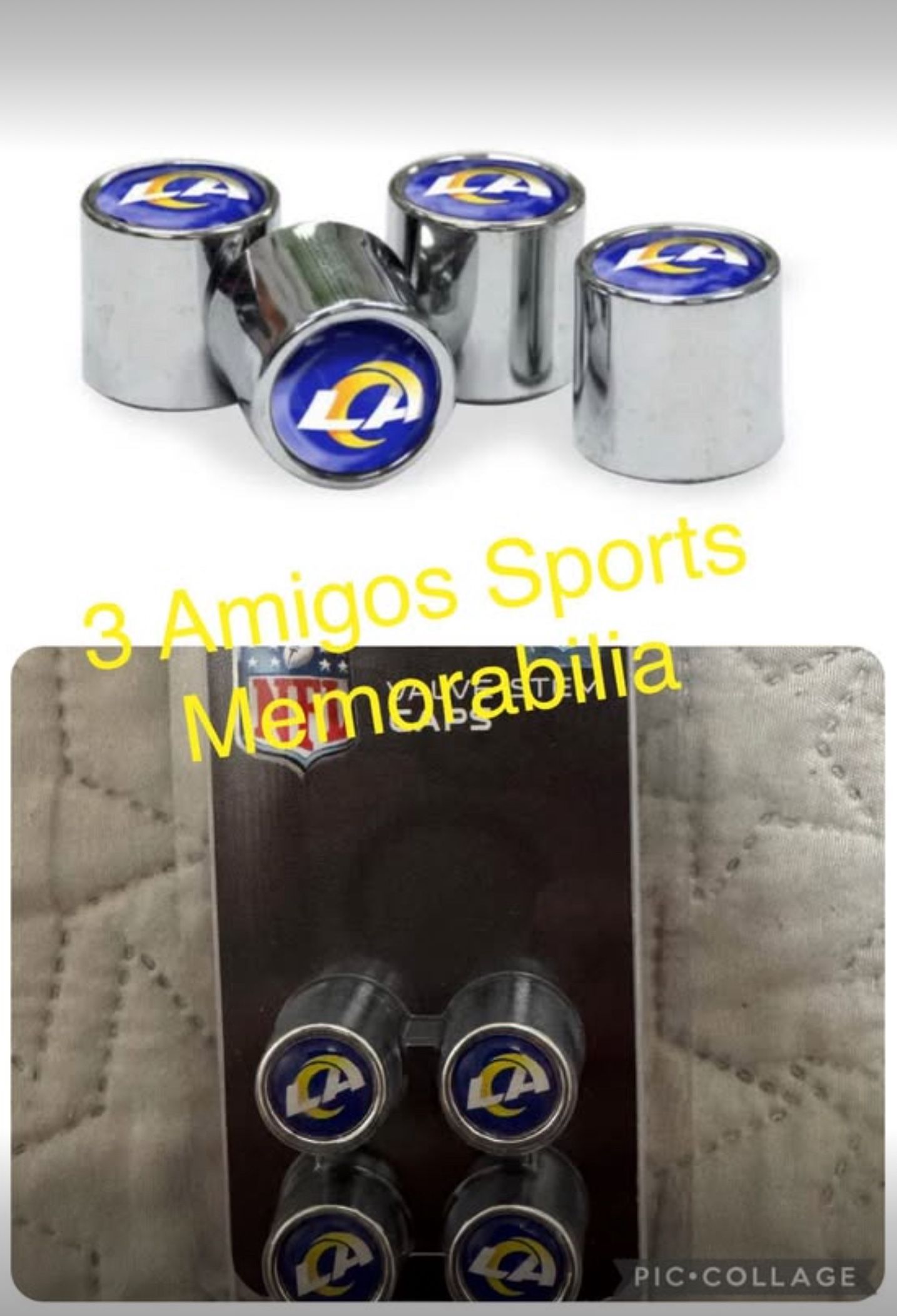New Los Angeles Rams Tire Stem Valve Caps