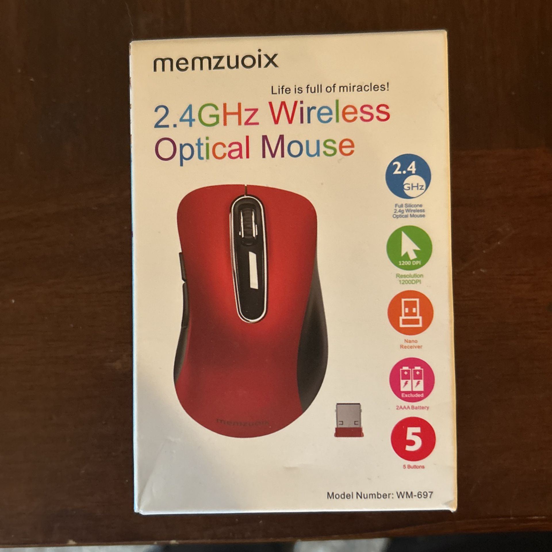 Memzuoix wireless optical mouse