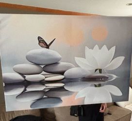 Lotus Zen Frameless Canvas