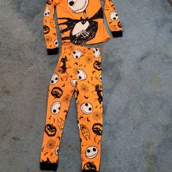 NIGHTMARE BEFORE CHRISTMAS JACK SKELLINGTON PAJAMAS SZ 10 BOYS SEE DESCRIPTION 