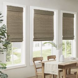 New cordless bamboo Roman shade