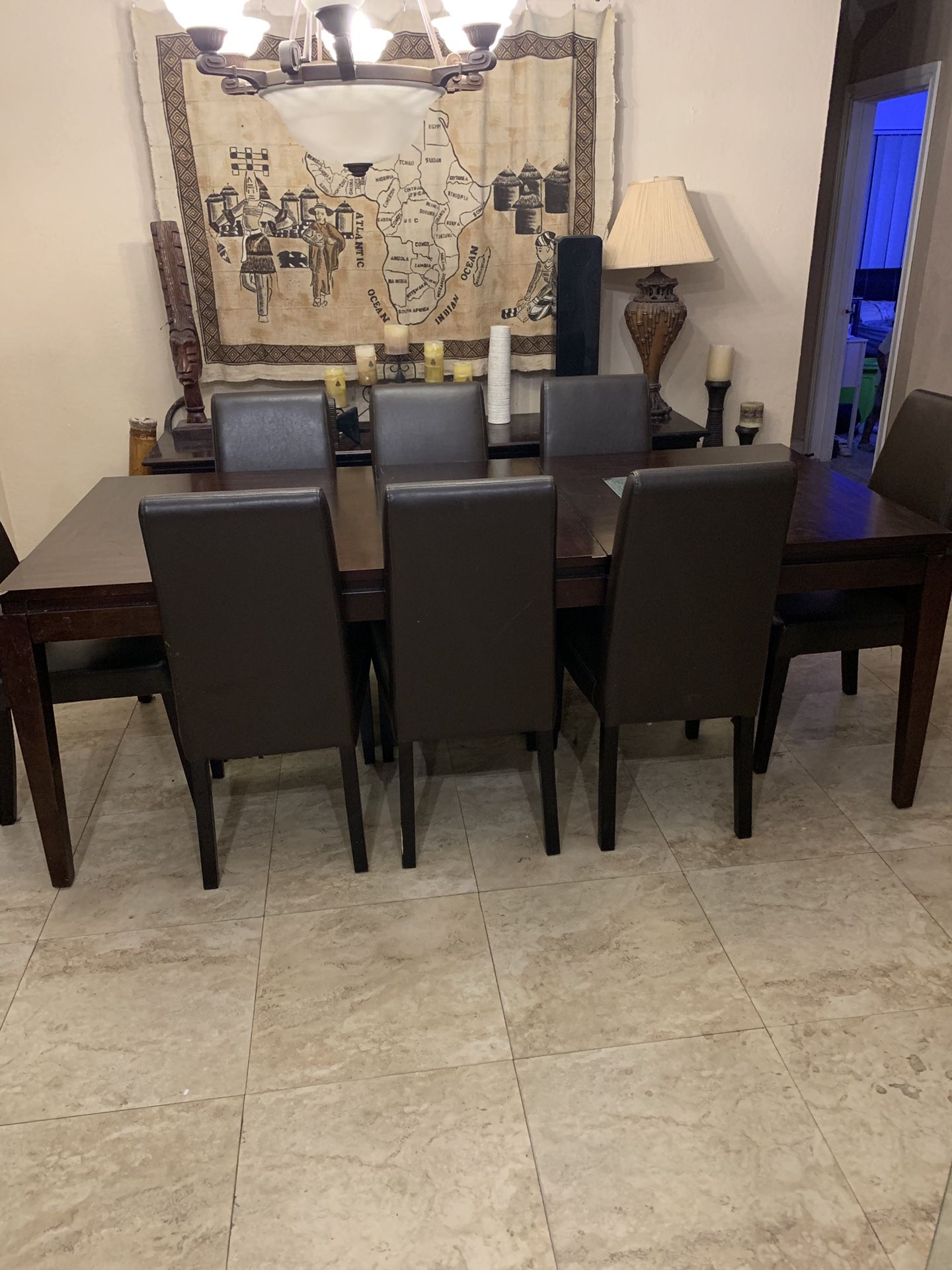 Dining room table with 8 chairs