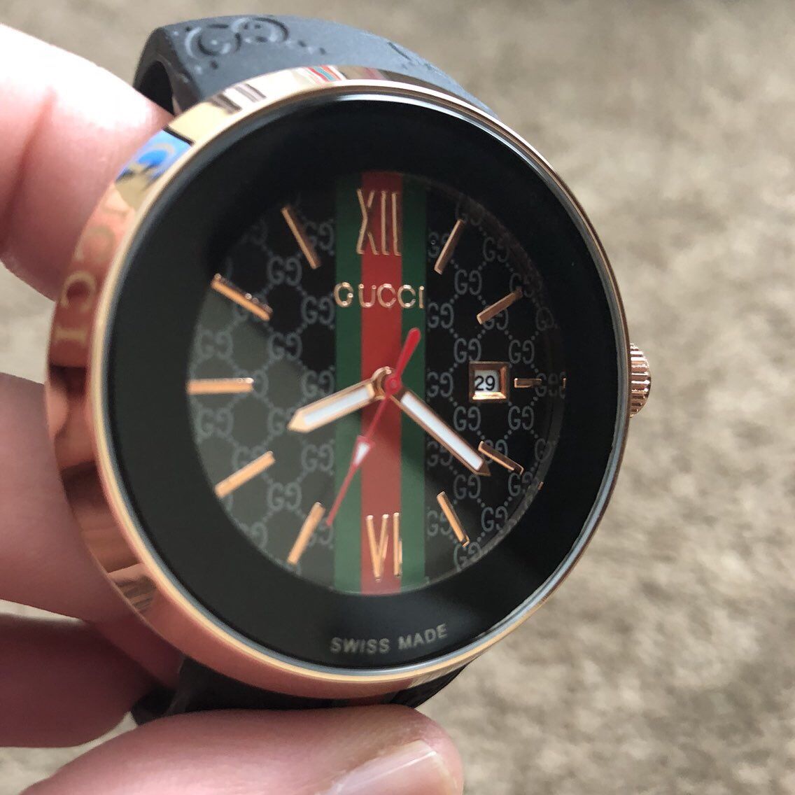 GUCCI ROSE GOLD SPORT WATCH