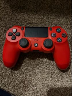 Red DualShock ps4 controller