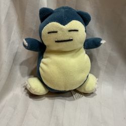 1998 Pokémon Snorlax Beanie Plush Toy